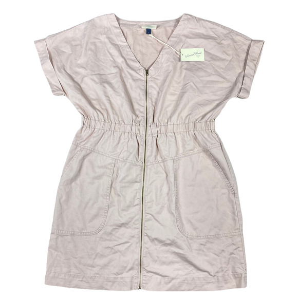 Universal Thread Dresses & Skirts - XL Pink Zip up Elastic Waist Short Sleeve Dress